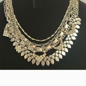 Elegant Silver Layered Necklace